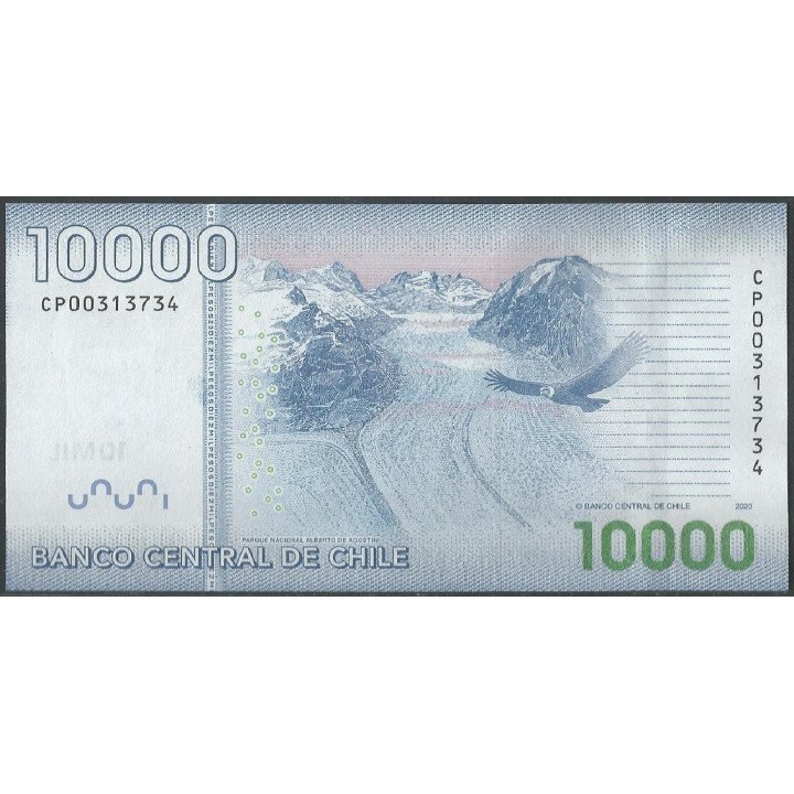 Chile 10.000 Pesos 2020 P164 reverso