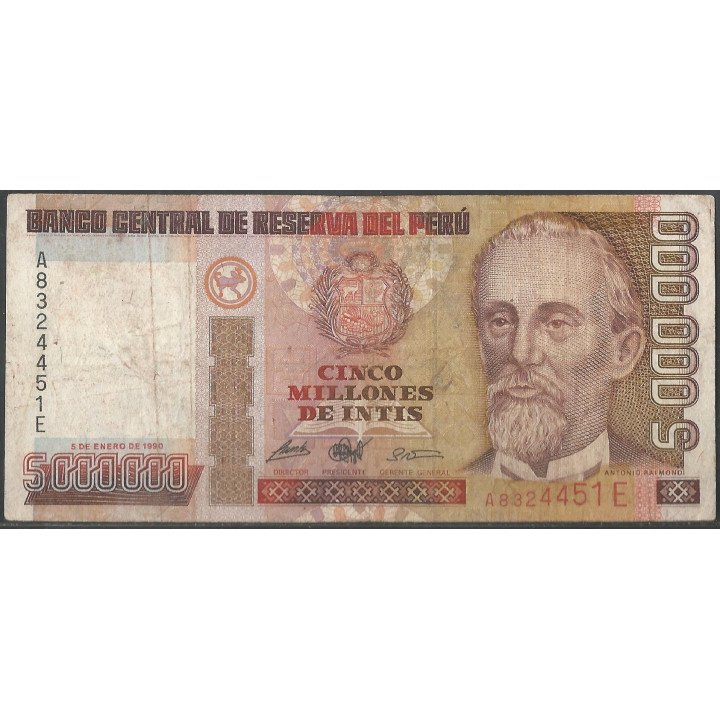Peru 5.000.000 Intis 5 Ene 1990 P149