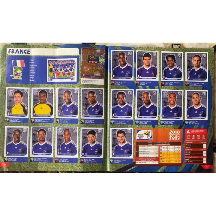 Futbol - Mundial South Africa 2010 Panini reverso