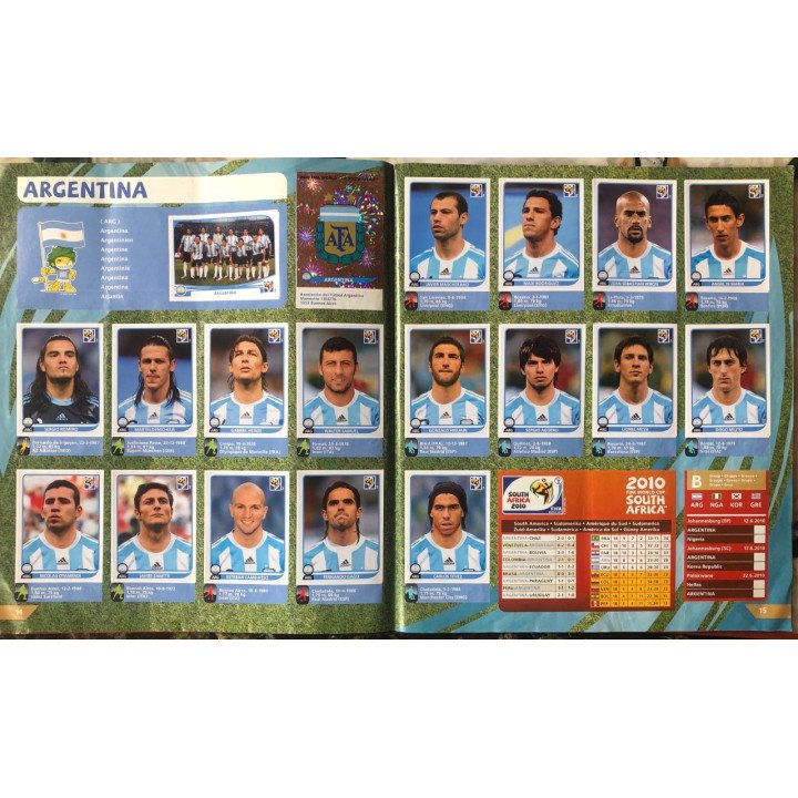 Futbol - Mundial South Africa 2010 Panini reverso