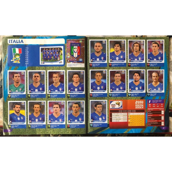 Futbol - Mundial South Africa 2010 Panini reverso