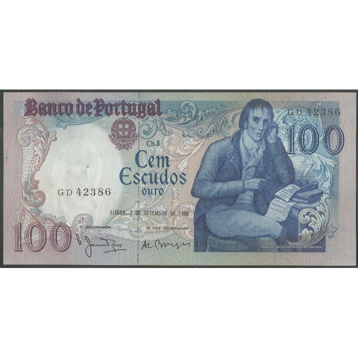 Portugal 100 Escudos 2 Sep 1980 P178a