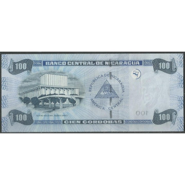 Nicaragua 100 Cordobas 2002 P194 reverso