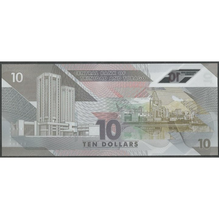 Trinidad y Tobago 10 Dollars 2020 P62 reverso