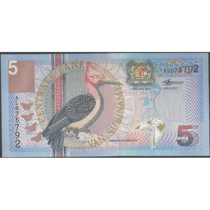 Suriname 5 Gulden 1 Ene 2000 P146