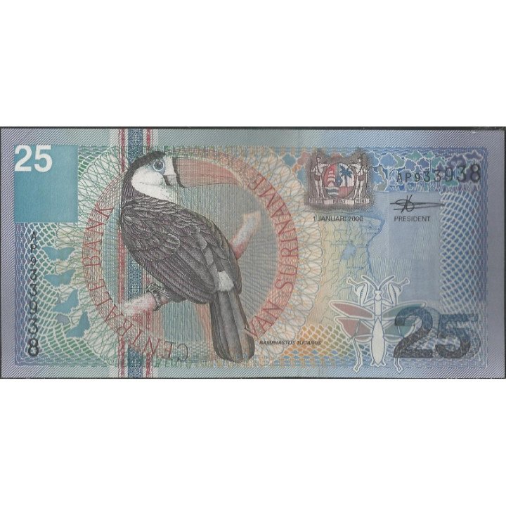 Suriname 25 Gulden 1 Ene 2000 P148