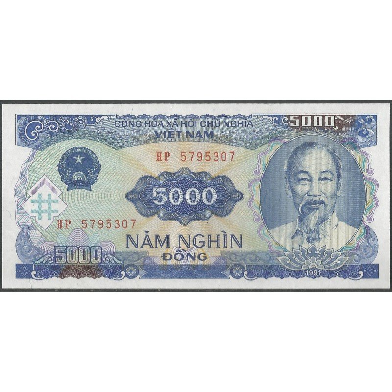 Vietnam, 5.000 Dong 1991 P108a