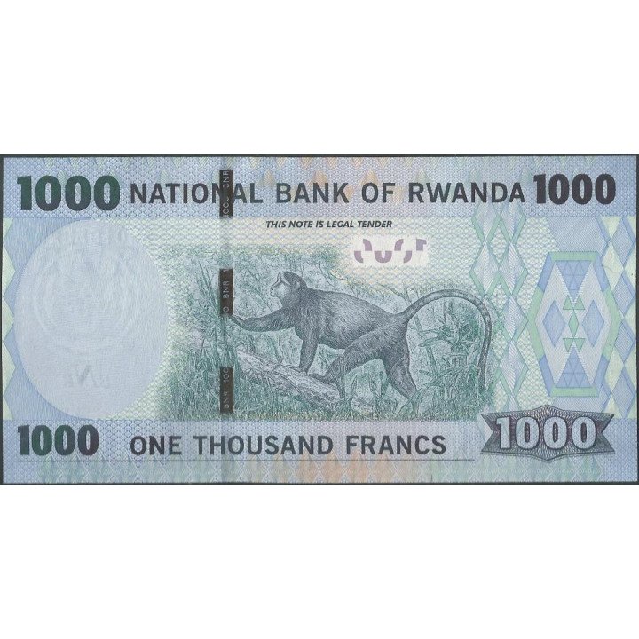 Rwanda 1.000 Francs 1 May 2015 P39a reverso
