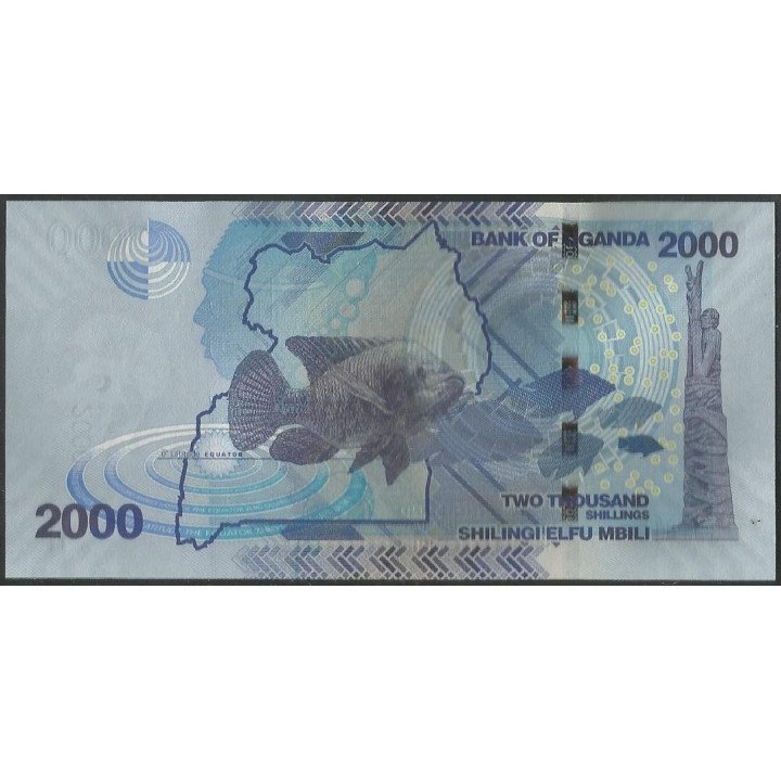 Uganda 2.000 Shillings 2019 P50e reverso
