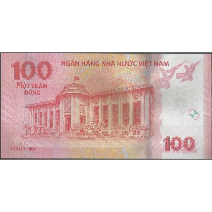 Vietnam 100 Dong 2016 P125 reverso