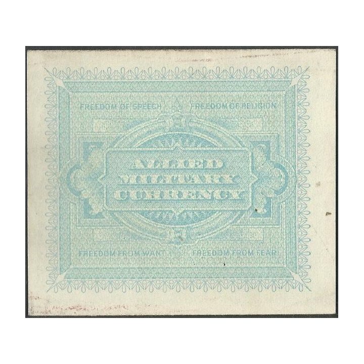 Italia 5 Liras 1943 PM12 reverso