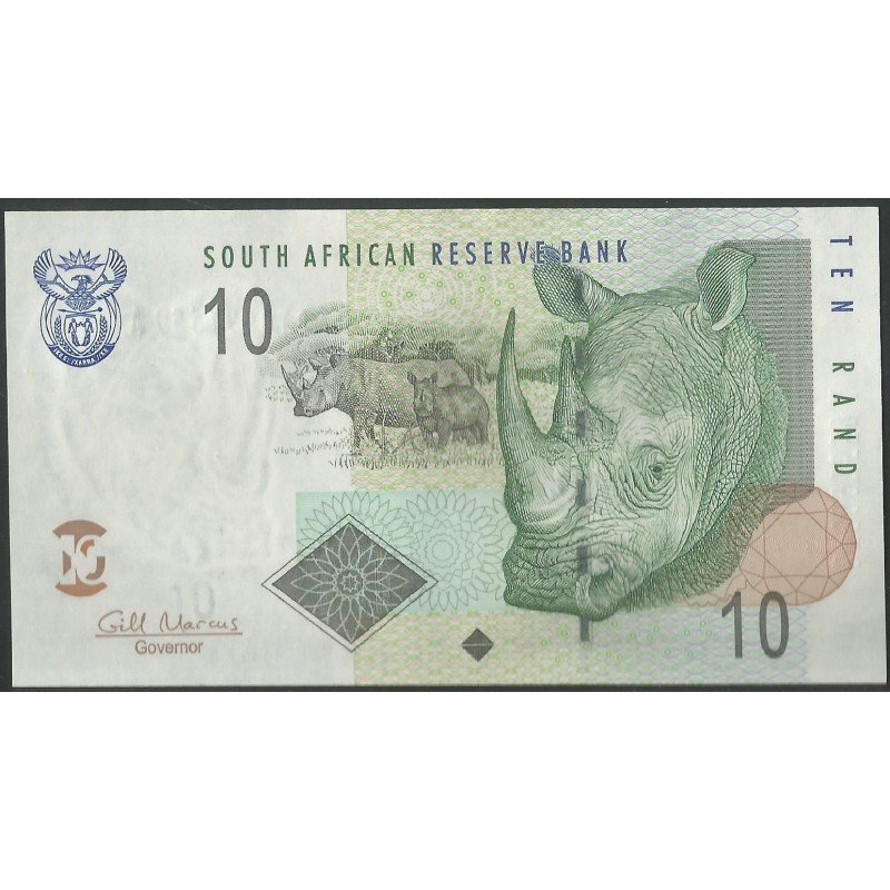 Sur Africa, 10 Rand ND2009 P128b