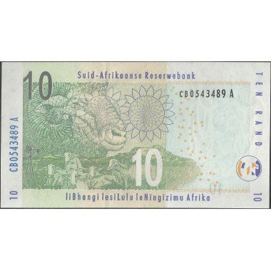 Sur Africa, 10 Rand ND2009 P128b
