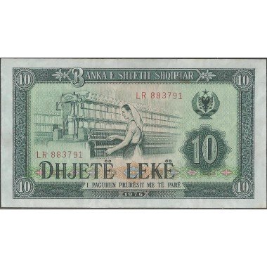 Albania, 10 Lek 1976 P43a