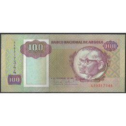 Angola 100 Kwanzas, 4 Feb 1991 P126
