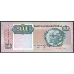 Angola 5.000 Kwanzas, 4 Feb 1991 P130b