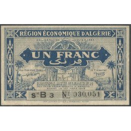 Argelia, 1 Franc L1944 P98a