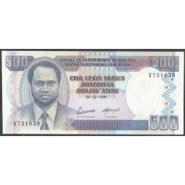 Burundi, 500 Francs 5 Feb 1995 P37A