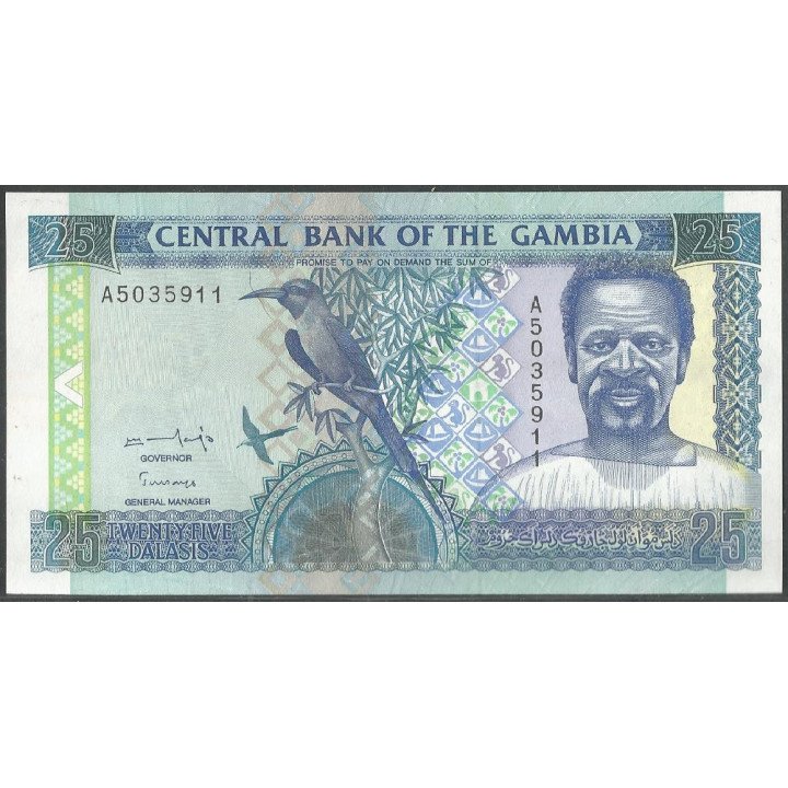 Gambia 25 Dalasis ND1996 P18a