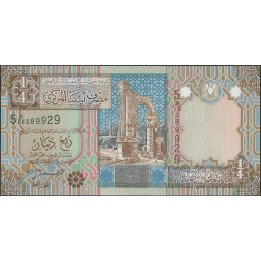 Libya, 1/4 Dinar ND2002 P62
