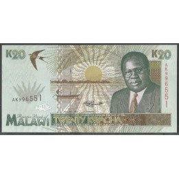 Malawi, 20 Kwacha 1 Jun 1995 P32