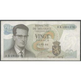 Belgica 20 Francs 15 Jun 1964 Firma 20 P138