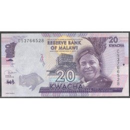 Malawi 20, Kwacha 1 Ene 2020 P63f
