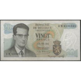 Belgica 20 Francs 15 Jun 1964 Firma 18 P138