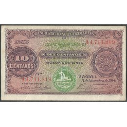 Mozambique, 10 Centavos 5 Nov 1914 P56