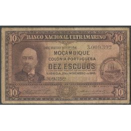 Mozambique, 10 Escudos 29 Nov 1945 P95