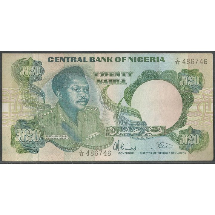 Nigeria, 20 Naira ND1984-2000 Firma 7 P26b