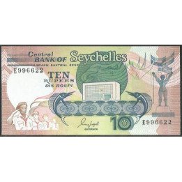 Seychelles, 10 Rupias ND1989 P32a