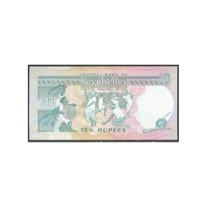 Seychelles, 10 Rupias ND1989 P32a