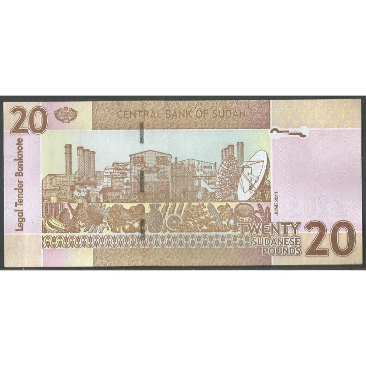 Sudan, 20 Pounds Jun 2011 P74a