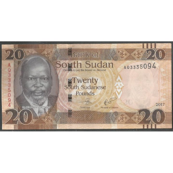 Sudan del Sur, 20 Pounds 2017 P13c