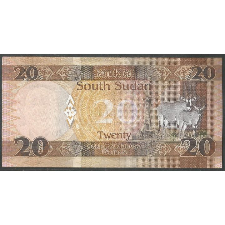 Sudan del Sur, 20 Pounds 2017 P13c