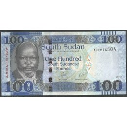 Sudan del Sur, 100 Pounds 2016 P15b