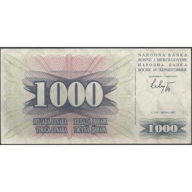 Bosnia & Herzegovina, 1.000 Dinara 1 Jul 1992 P15a