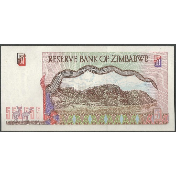 Zimbabwe, 5 Dollars 1997 P5b