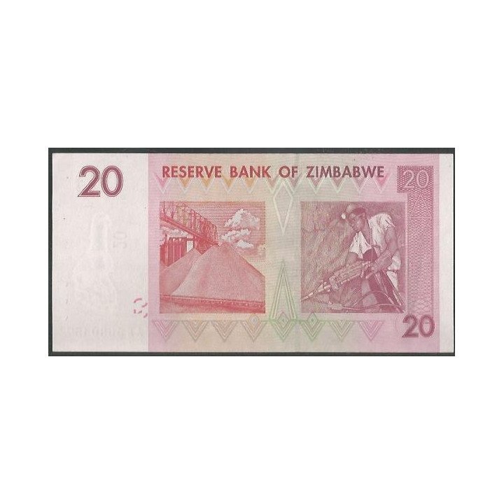 Zimbabwe, 20 Dollars 2007 P68