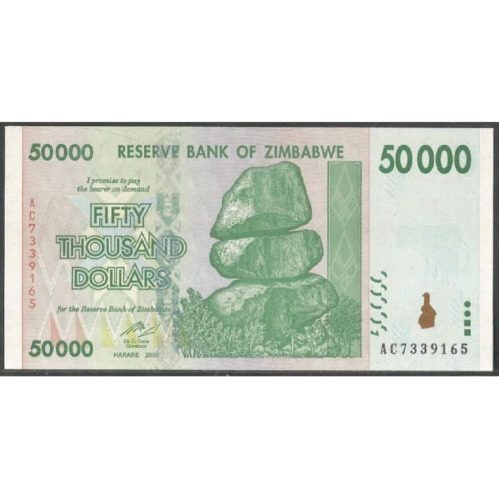 Zimbabwe, 50.000 Dollars 2008 P74