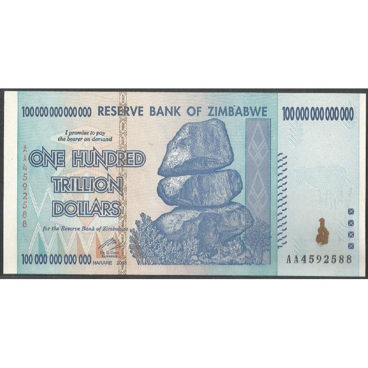 Zimbabwe, 100.000.000.000.000 Dollars 2008 P91