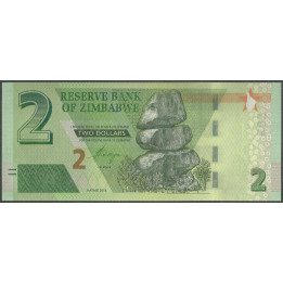 Zimbabwe, 2 Dollars 2019 P101