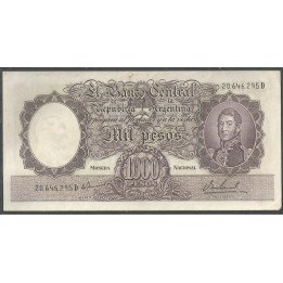 Argentina, 1.000 Pesos ND1966-9 Serie D P279(3)