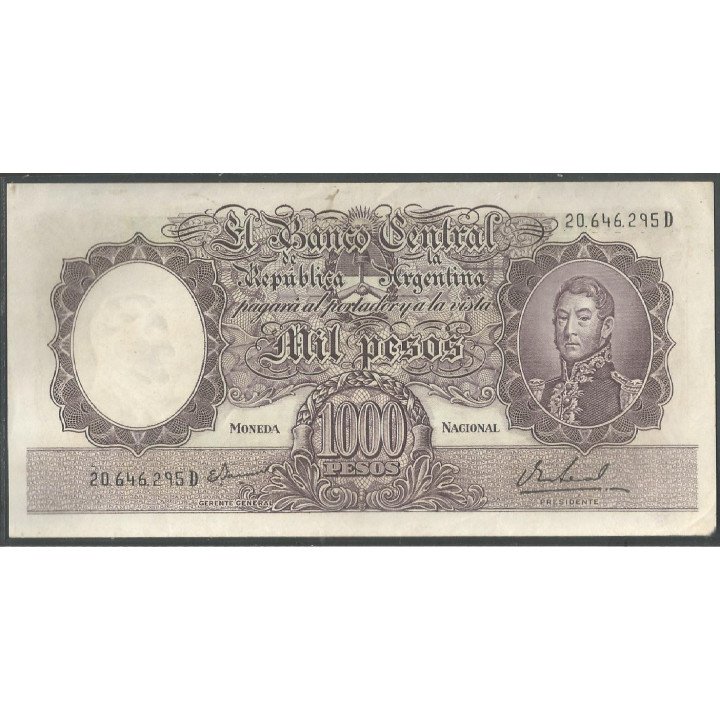 Argentina, 1.000 Pesos ND1966-9 Serie D P279(3)