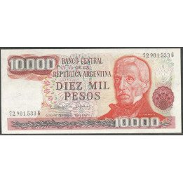 Argentina, 10.000 Pesos ND1976-83 Serie G P306b