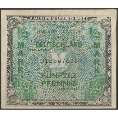 Alemania, 1/2 Mark 1944 P191a