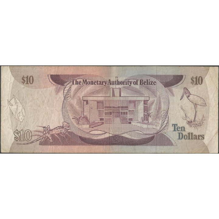 Belize, 10 Dollars 1 Jun 1980 P40a