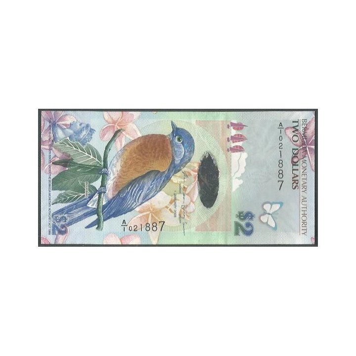 Bermuda, 2 Dollars 1 Ene 2009 A/1 P57b