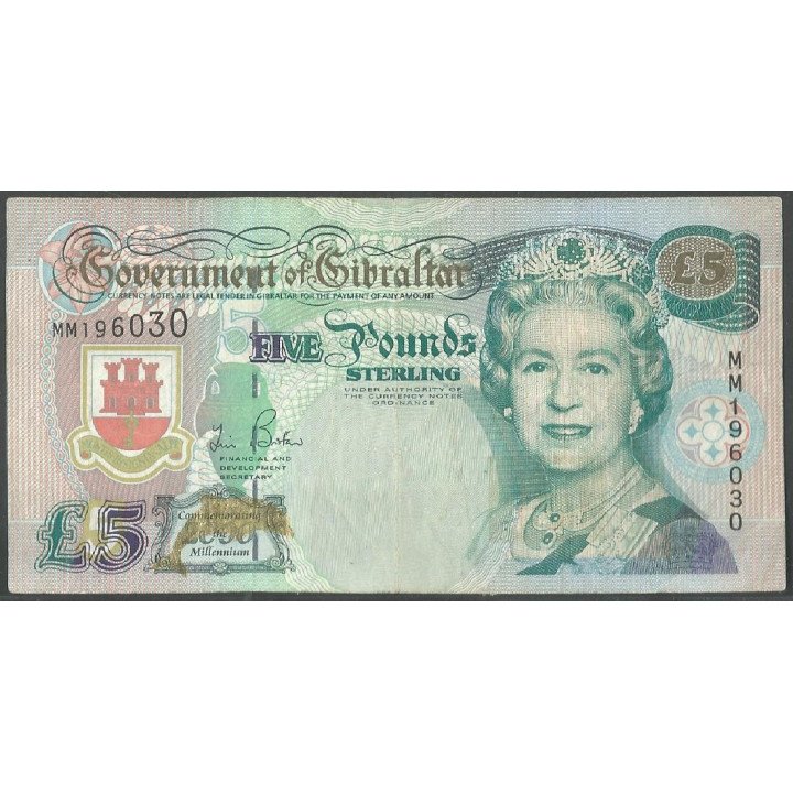 Gibraltar, 5 Pounds 2000 P29